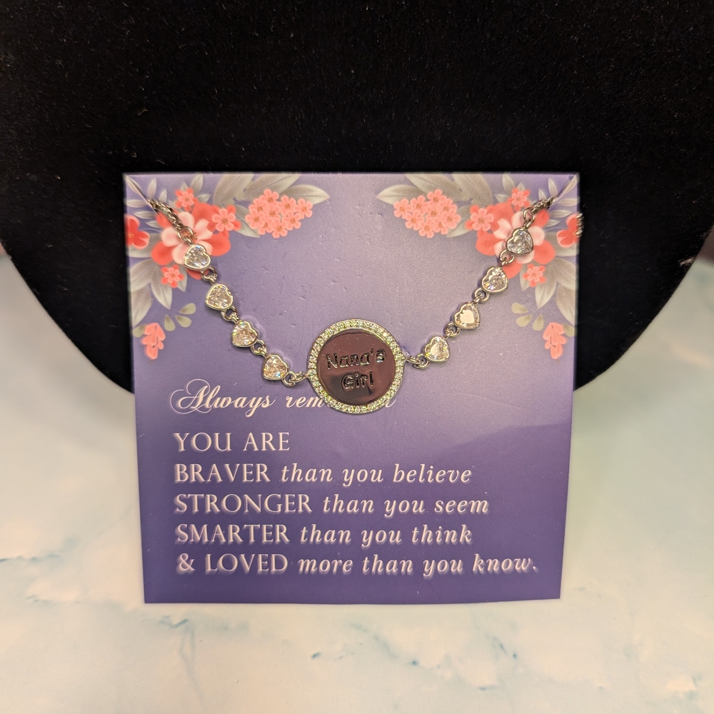 Silver Heart "Nana's Girl" Bracelet